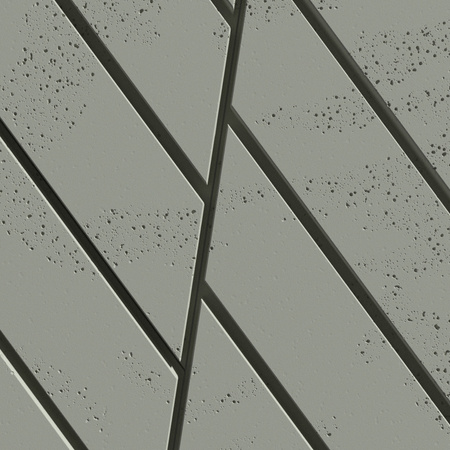 Płyta betonowa na ścianę 3D PB43 1210x500x25, zgaszona zieleń CL09, beton architektoniczny