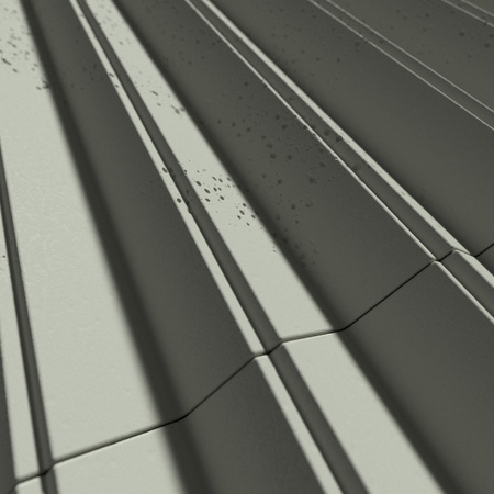 Płyta betonowa na ścianę 3D PB65 1350x480x32, zgaszona zieleń CL09, beton architektoniczny