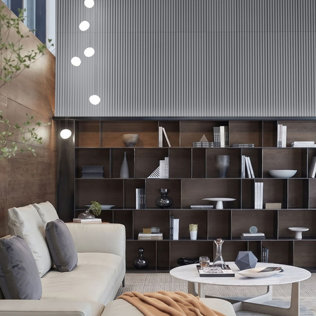Płyta betonowa na ścianę 3D PB38 1350x480x30, antracytowy B08, beton architektoniczny