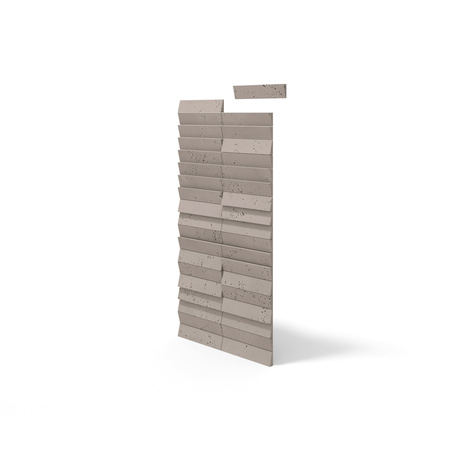Płyta betonowa na ścianę 3D PB69 5x22,6x2, szarobeżowy CL05, beton architektoniczny