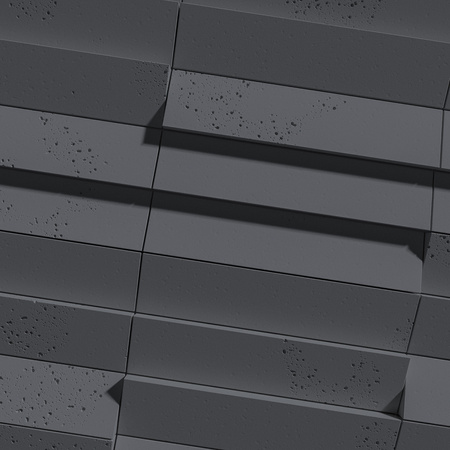 Płyta betonowa na ścianę 3D PB69 5x22,6x2,czarny B15, beton architektoniczny