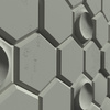 Płyta betonowa na ścianę 3D PB01 975x650x35, zgaszona zieleń CL09, beton architektoniczny