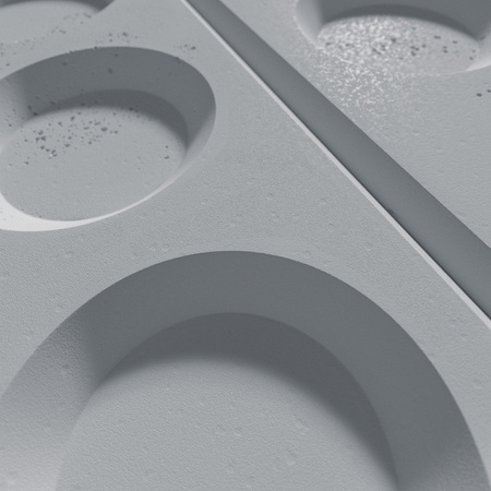 Płyta betonowa na ścianę 3D PB28 1200x600x30, szary S96, beton architektoniczny