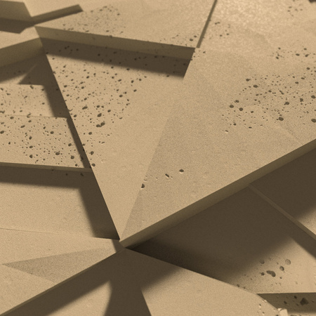 Płyta betonowa na ścianę 3D PB12 600x600x40, miodowy CL03, beton architektoniczny