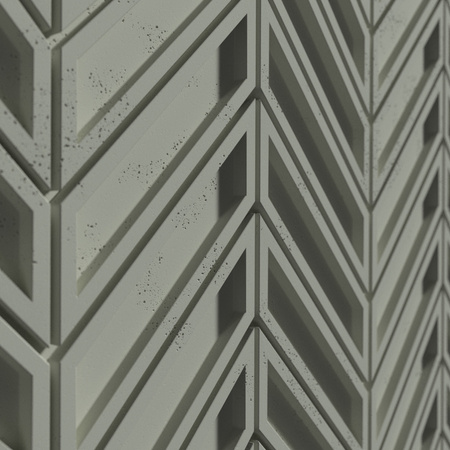 Płyta betonowa na ścianę 3D PB50 1156x600x20, zgaszona zieleń CL09, beton architektoniczny
