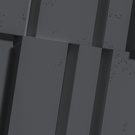 Płyta betonowa na ścianę 3D PB13 1200x600x40, czarny B15, beton architektoniczny