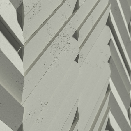Płyta betonowa na ścianę 3D PB70A 1200x600x35, pistacjowy CL08; wzór A, beton architektoniczny