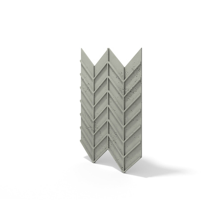 Płyta betonowa na ścianę 3D PB47 939x600x25, zgaszona zieleń CL09, beton architektoniczny
