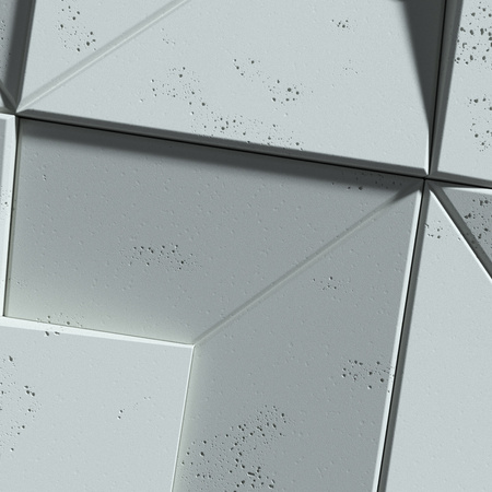 Płyta betonowa na ścianę 3D PB26B 600x600x45, jasny błękit CL06; wzór B, beton architektoniczny