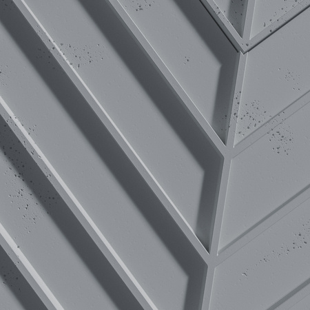 Płyta betonowa na ścianę 3D PB45 1188x600x25, antracytowy B08, beton architektoniczny