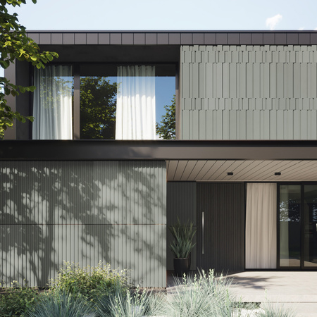 Płyta betonowa na ścianę 3D PB13 1200x600x40, zgaszona zieleń CL09, beton architektoniczny
