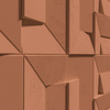 Płyta betonowa na ścianę 3D PB26A 600x600x45, terakota CL01, wzór A, beton architektoniczny