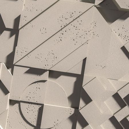 Płyta betonowa na ścianę 3D PB12 600x600x40, kaszmirowy CL04, beton architektoniczny