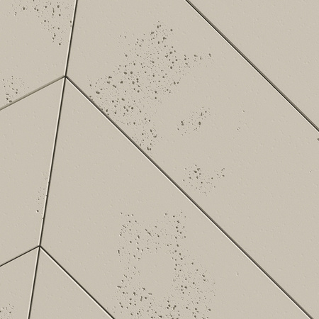 Płyta betonowa na ścianę 3D PB35 455x120x20, kość słoniowa KS, lewy, beton architektoniczny