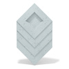 Płyta betonowa na ścianę 3D PB21 1050x600x45, jasny błękit CL06, beton architektoniczny