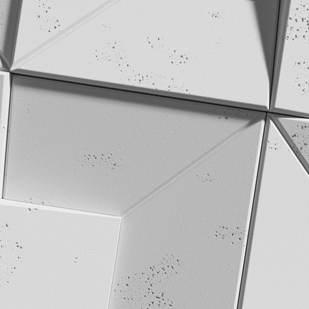 Płyta betonowa na ścianę 3D PB26B 600x600x45, jasnoszary S50, wzór B, beton architektoniczny