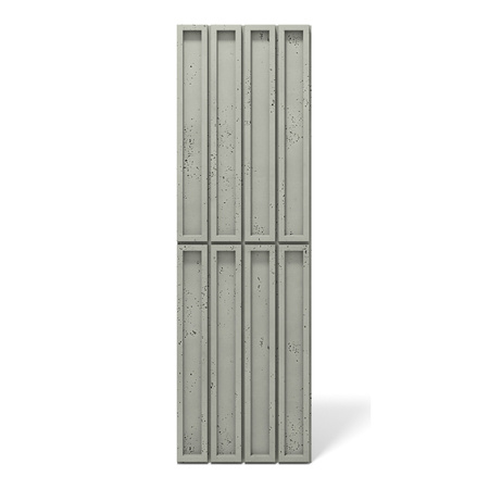 Płyta betonowa na ścianę 3D PB66A 1350x430x22, zgaszona zieleń CL09; wzór A, beton architektoniczny