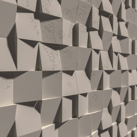Płyta betonowa na ścianę 3D PB16 600x600x40, kaszmirowy CL04, beton architektoniczny