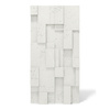 Płyta betonowa na ścianę 3D PB11 1200x600x40, zgaszona biel B0, wzór A, beton architektoniczny