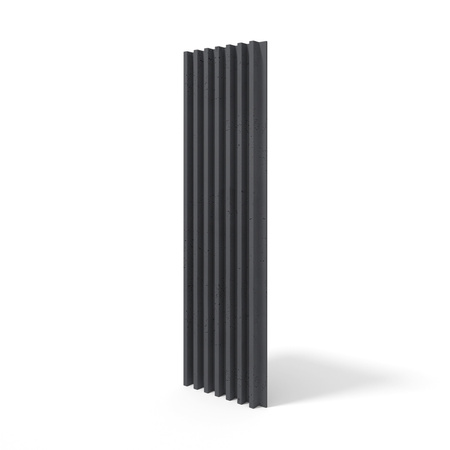 Płyta betonowa na ścianę 3D PB41 1350x380x44, czarny B15, beton architektoniczny