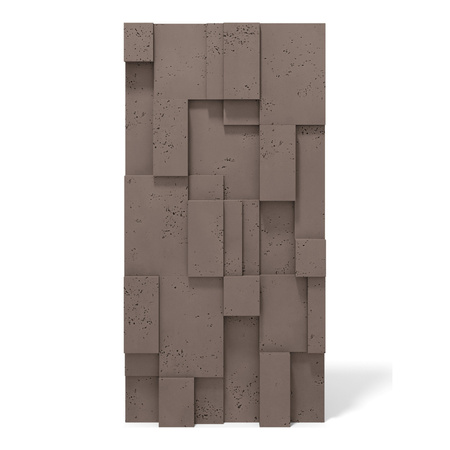 Płyta betonowa na ścianę 3D PB11 1200x600x40, czekoladowy CL02; wzór A, beton architektoniczny