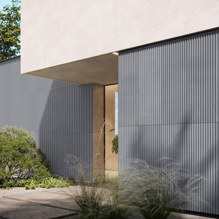 Płyta betonowa na ścianę 3D PB61 1350x500x37, antracytowy B08, beton architektoniczny