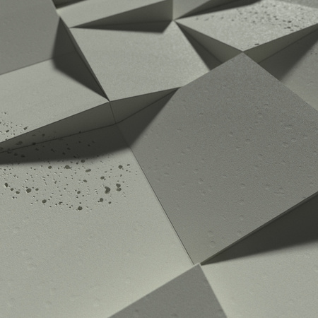 Płyta betonowa na ścianę 3D PB16 600x600x40, zgaszona zieleń CL09, beton architektoniczny