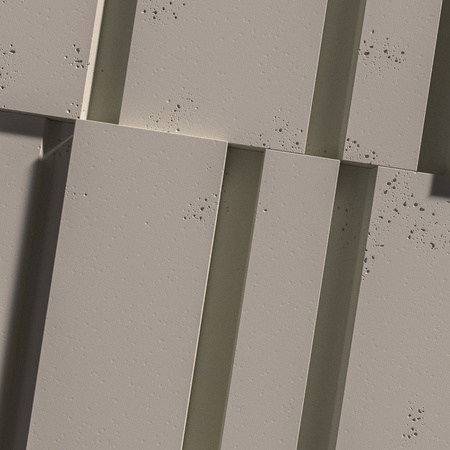 Płyta betonowa na ścianę 3D PB13 1200x600x40, kaszmirowy CL04, beton architektoniczny