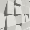 Płyta betonowa na ścianę 3D PB15 600x600x40, zgaszona biel B0, beton architektoniczny