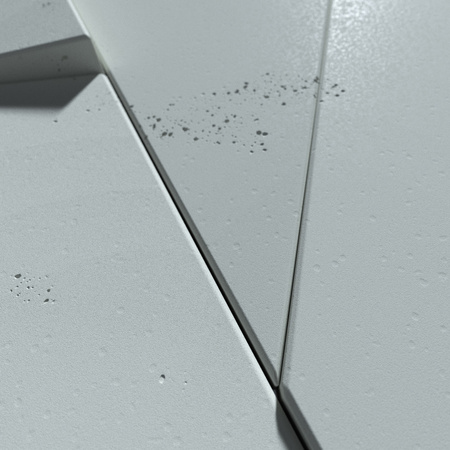 Płyta betonowa na ścianę 3D PB05A 1200x600x48, jasny błękit CL06, wzór A, beton architektoniczny