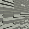 Płyta betonowa na ścianę 3D PB69 5x22,6x2, zgaszona zieleń CL09, beton architektoniczny