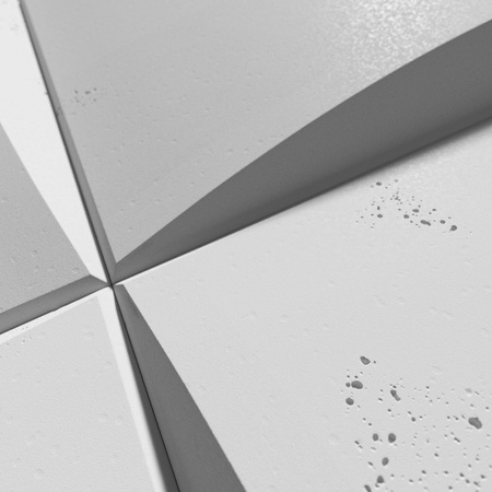 Płyta betonowa na ścianę 3D PB20 600x600x40, jasnoszary S50, beton architektoniczny