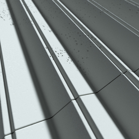 Płyta betonowa na ścianę 3D PB65 1350x480x32, jasny błękit CL06, beton architektoniczny