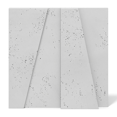 Płyta betonowa na ścianę 3D PB10 600x600x40, jasnoszary S50, beton architektoniczny