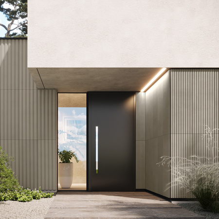 Płyta betonowa na ścianę 3D PB61 1350x500x37, kość słoniowa KS, beton architektoniczny