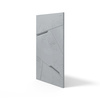 Płyta betonowa na ścianę 3D PB18B 1200x600x38, szary S96; wzór B, beton architektoniczny