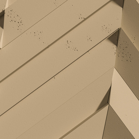 Płyta betonowa na ścianę 3D PB70A 1200x600x35, miodowy CL03; wzór A, beton architektoniczny