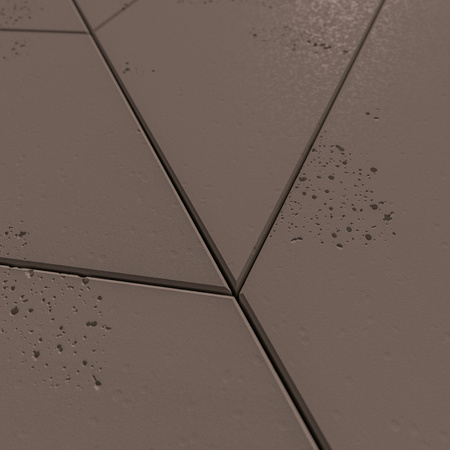 Płyta betonowa na ścianę 3D PB35 455x115x20, czekoladowy CL02, lewy, beton architektoniczny