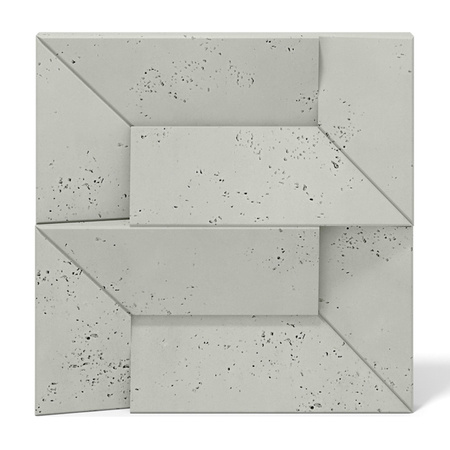 Płyta betonowa na ścianę 3D PB26A 600x600x45, pistacjowy CL08; wzór A, beton architektoniczny