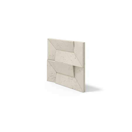 Płyta betonowa na ścianę 3D PB26A 600x600x45, kość słoniowa KS; wzór A, beton architektoniczny