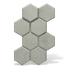 Płyta betonowa na ścianę 3D PB01 975x650x35, zgaszona zieleń CL09, beton architektoniczny
