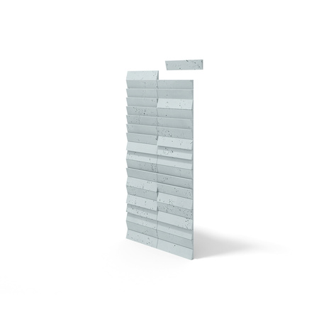 Płyta betonowa na ścianę 3D PB69 5x22,6x2, jasny błękit CL06, beton architektoniczny