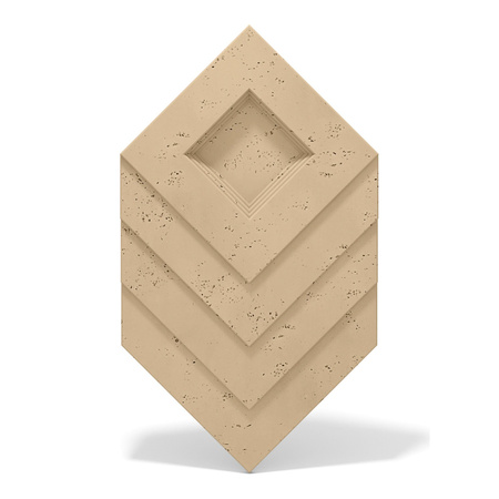 Płyta betonowa na ścianę 3D PB21 1050x600x45, miodowy CL03, beton architektoniczny