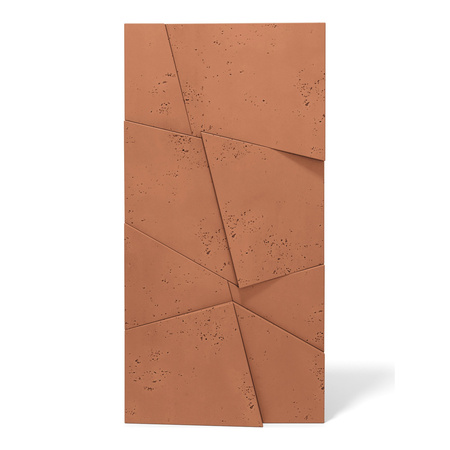Płyta betonowa na ścianę 3D PB05B 1200x600x48, terakota CL01, wzór B, beton architektoniczny