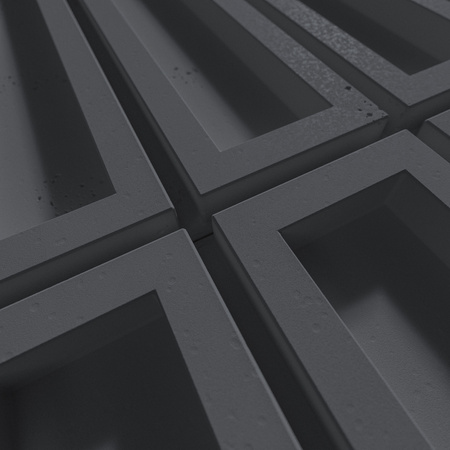 Płyta betonowa na ścianę 3D PB51 800x410x20, czarny B15, beton architektoniczny