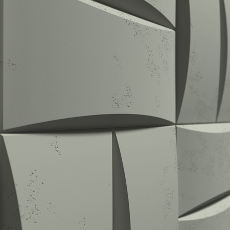 Płyta betonowa na ścianę 3D PB20 600x600x40, zgaszona zieleń CL09, beton architektoniczny