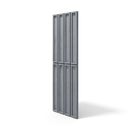 Płyta betonowa na ścianę 3D PB66A 1350x430x22, antracytowy B08; wzór A, beton architektoniczny