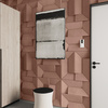 Płyta betonowa na ścianę 3D PB26A 600x600x45, brudny róż CL07; wzór A, beton architektoniczny