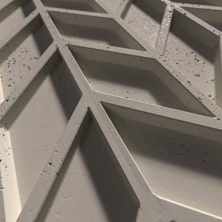 Płyta betonowa na ścianę 3D PB49 935x600x25, kaszmirowy CL04, beton architektoniczny