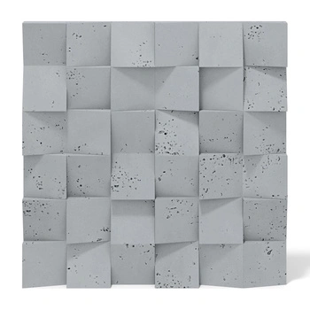 Płyta betonowa na ścianę 3D PB16 600x600x40, szary S96, beton architektoniczny